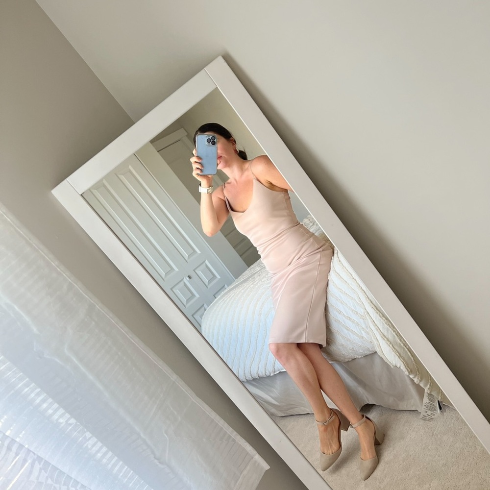 Beige midi dress